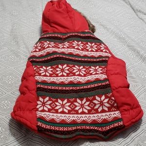 Small Christmas Hoodie Fur Trim Sweater Dog 🐕 💕